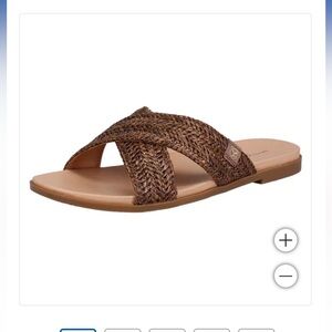 Draper James Brown Woven Slide Sandals